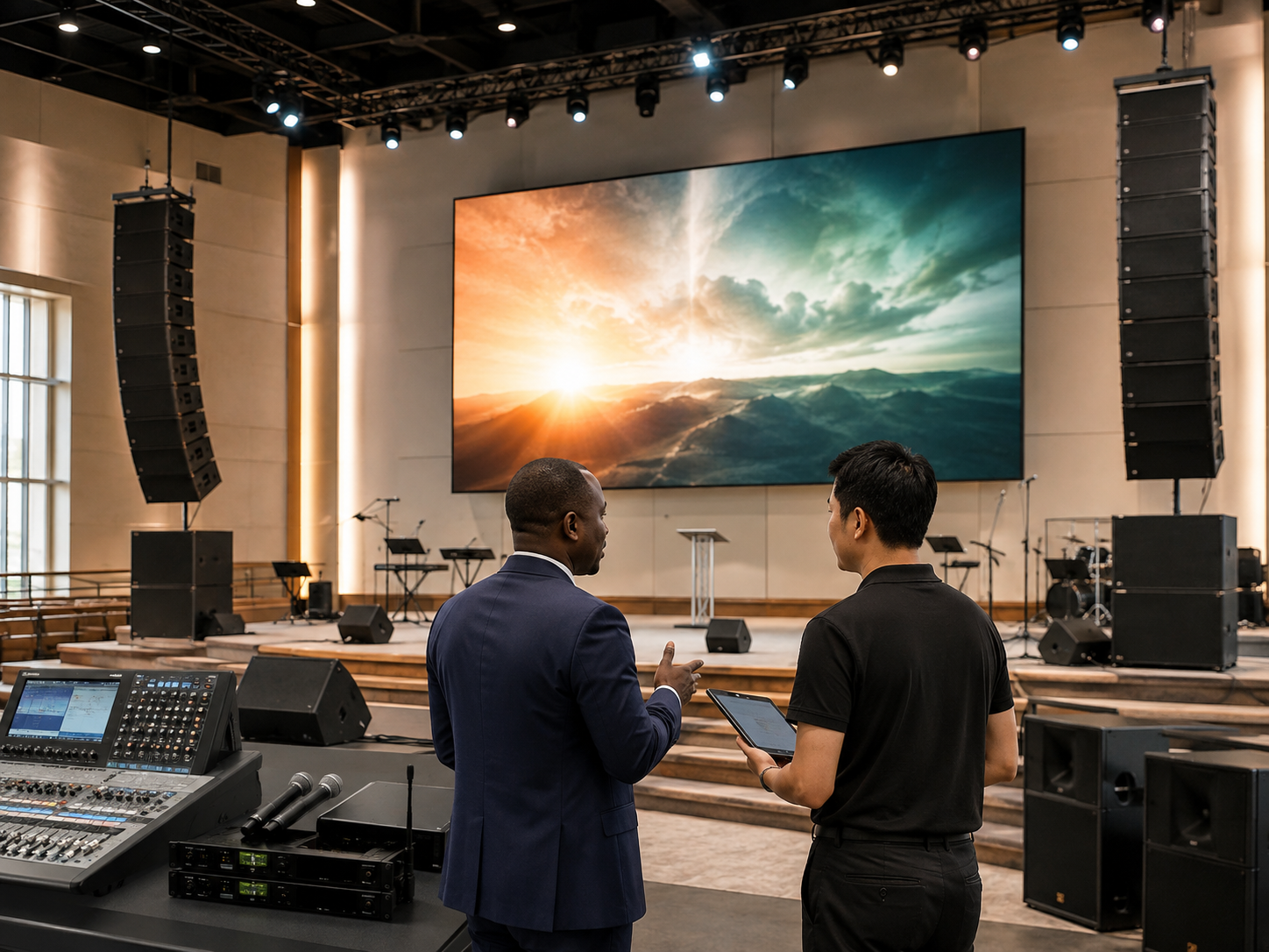 LED display and professional audio equipment solution for a modern church
